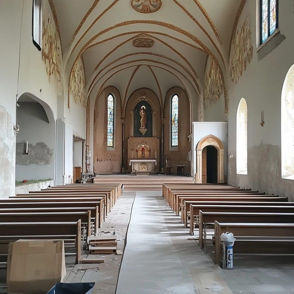 Kilise Restorasyon İç Cephe Onarım - Sarcelles